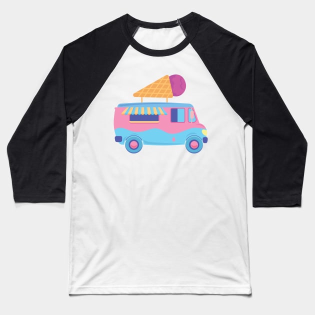 Ice Cream Truck Baseball T-Shirt by holidaystore